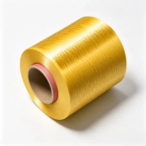 Golden yellow PBO filament yarn for ultra-high strength and high-temperature applications