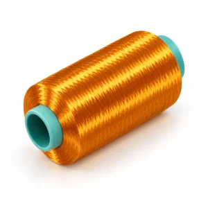 Golden orange polyimide filament yarn for high-temperature filtration and electrical insulation